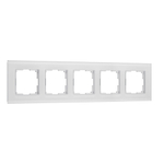 W0053101/ Рамка на 5 постов Senso (белый, стекло soft-touch) W0053101