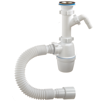 40059 Сифон 1 1/2 40 с нос. гиб. трубой ОРИО  (30/1шт)