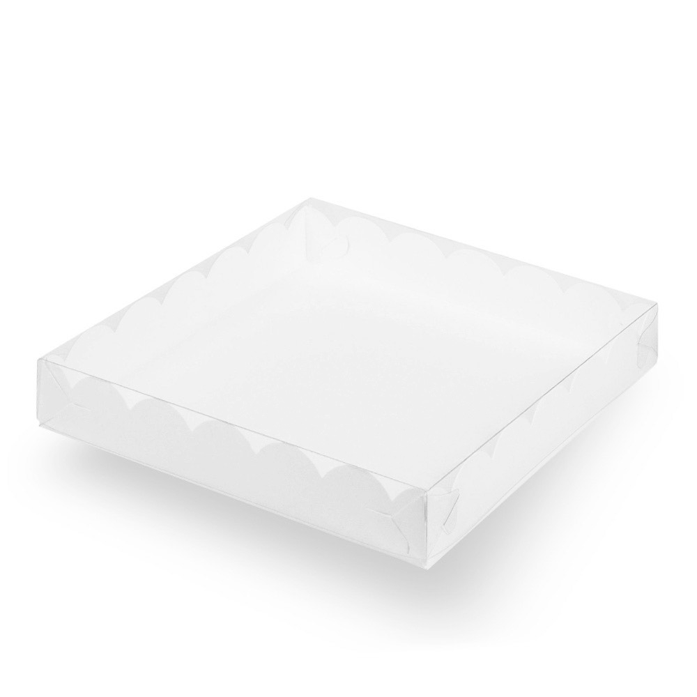 Коробка для печенья и пряников 155*155*35 мм (белая)