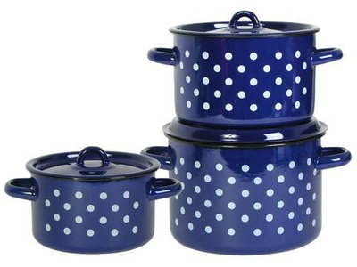 Набор кастрюль "Белый горох"