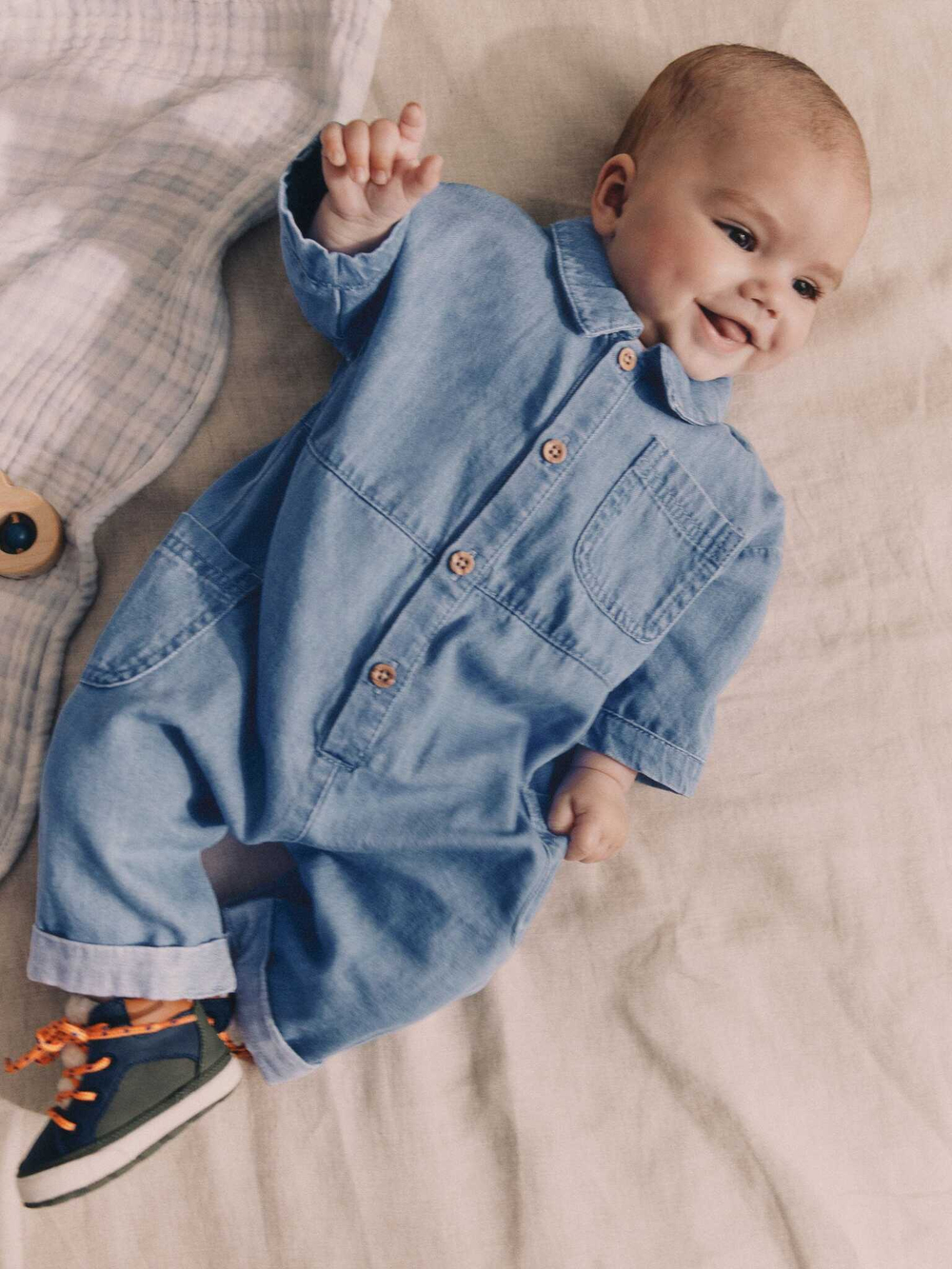 Комбинезон джинсовый для малышей Next Q96-697, Голубой