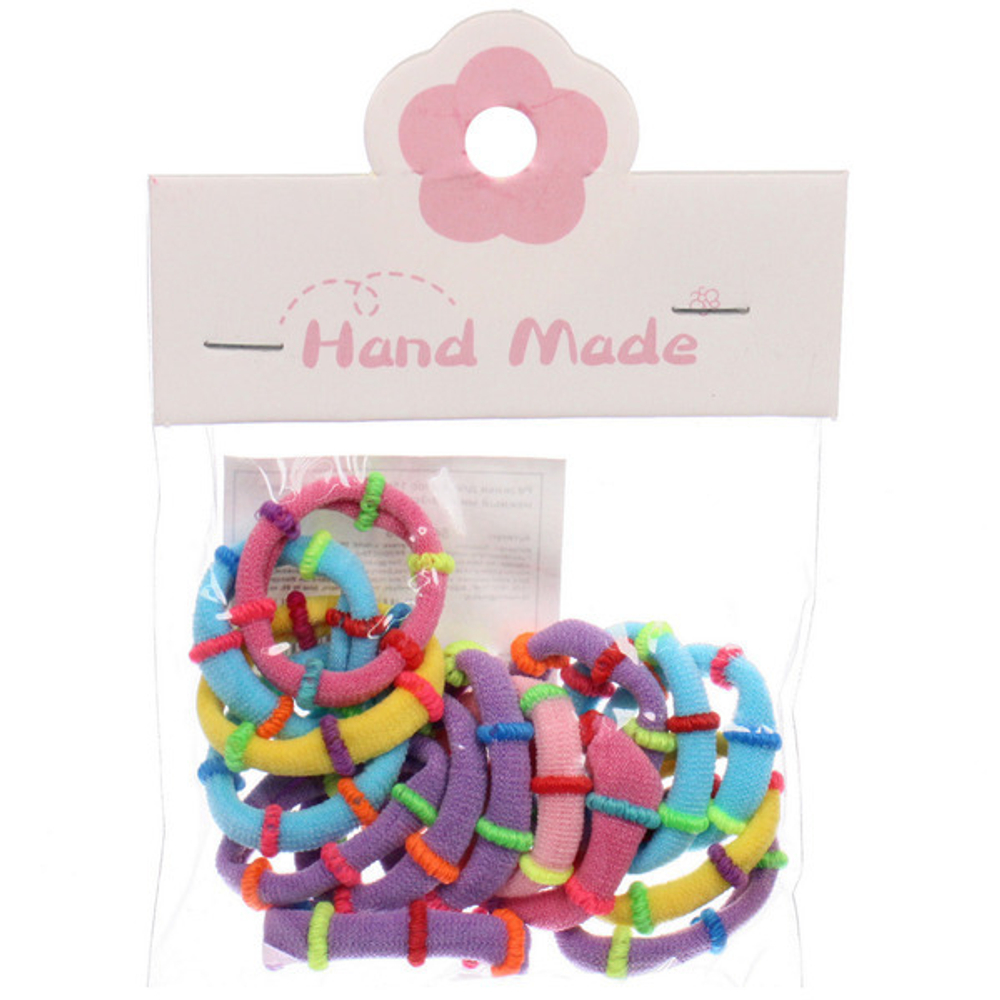 Резинки для волос 15шт «КОЛЕЧКИ», цвет нежный микс, d-3см