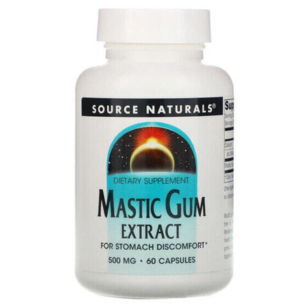 Source Naturals, Экстракт мастичной камеди, 500 мг, 60 капсул