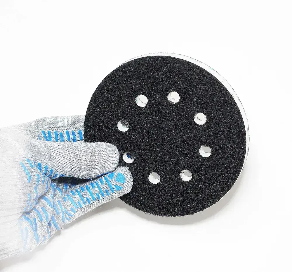 Мягкая подложка, защитная для шлифовальной машины 125мм, шлифмашинки, проставка толщиной 12мм на липучке.