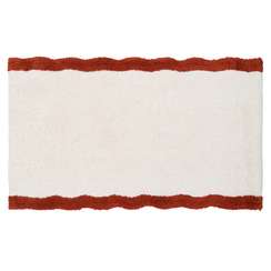 Коврик для ванной с кантом терракотового цвета из коллекции trendy ruffles, 50x80 см