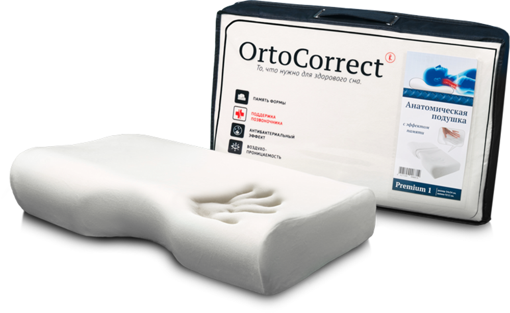 Подушка Premium 1 ORTOCORRECT 54х34х9/12
