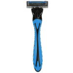 Бритвенный станок многоразовый мужской, 3 лезвия, 31 кассета, синий, X-ONE (ИКС-УАН), 700024