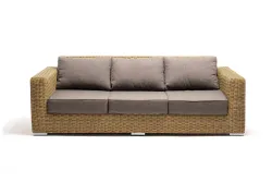 "Боно" лаунж-зона из искусственного ротанга, цвет соломенный