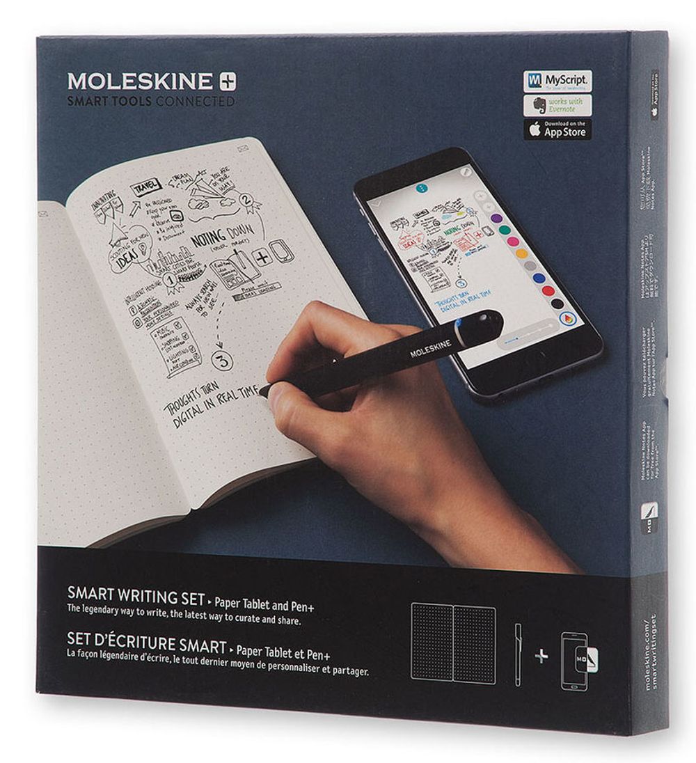 Набор Moleskine Smart Writing блокнот Paper Tablet и ручка Smart Pen plus черный (PTSETA)