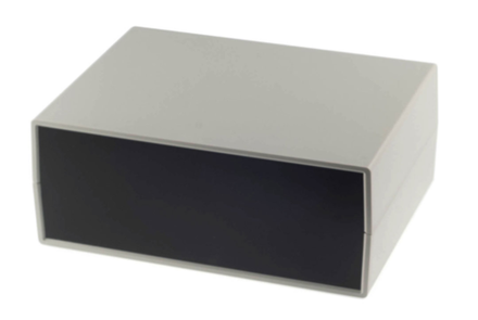 Корпус GAINTA G749, размер 225х165х90мм, IP54, корпус ABS пластик, цвет светло-серый, панели цвет черный пластик