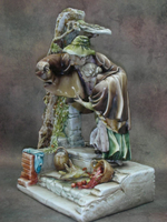 Статуэтка. Фарфор. Кров и давняя любовь. Capodimonte. Италия