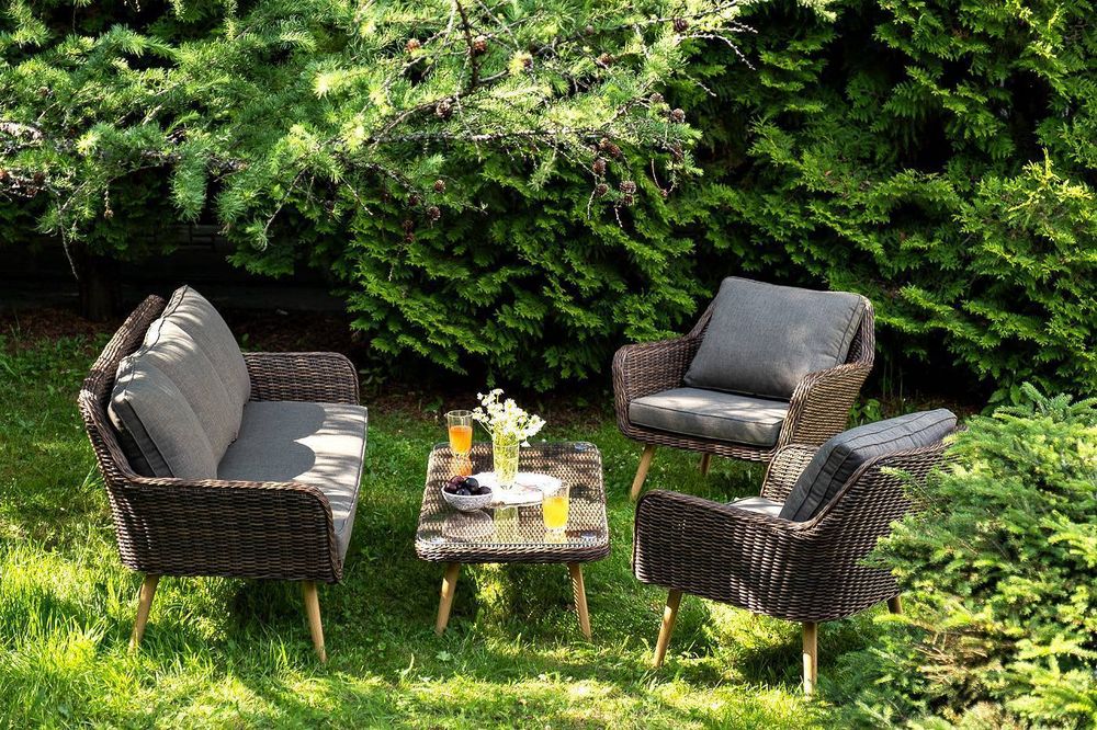 "Прованс" лаунж-зона плетеная из искусственного ротанга, цвет коричневый