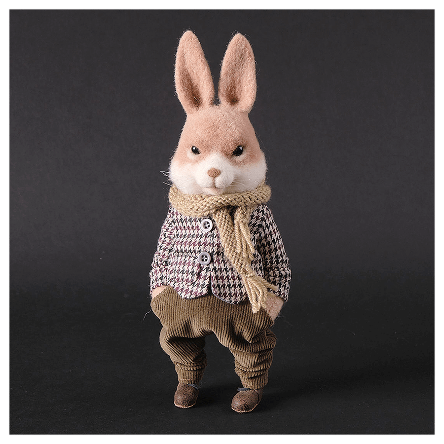 Валяная игрушка «Зайчик Алеша»