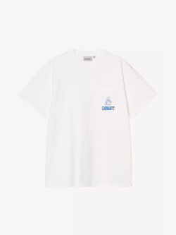 Футболка Carhartt WIP Pond Corps Pocket White Heavy stone wash