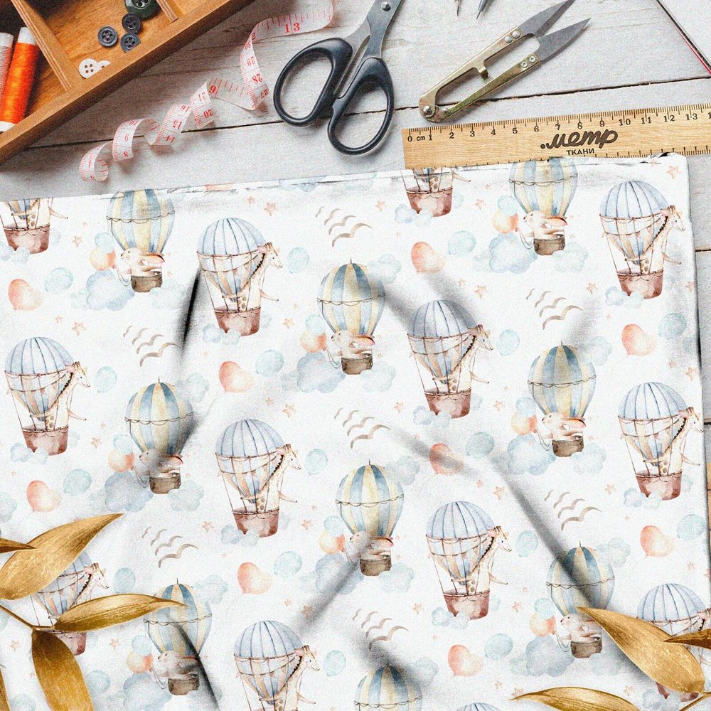 Ткань бязь воздушные шары