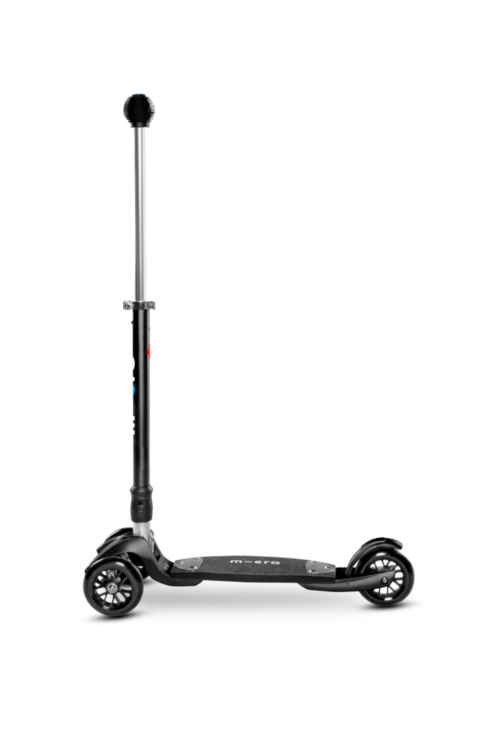 Самокат Micro Кикборд Компакт черный с ручкой 2 в 1 (PA)