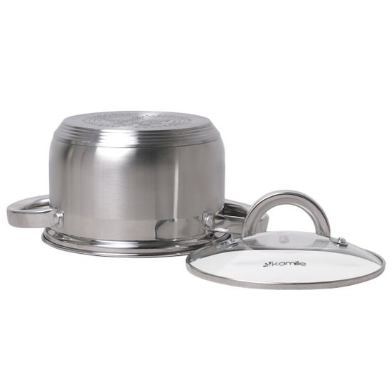 Кастрюля 2,9 л. из нержавеющей стали Kamille KM 5618S с крышкой
