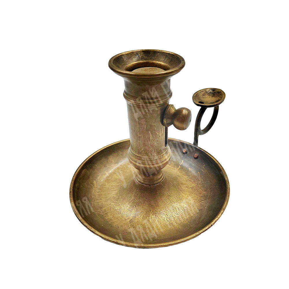 Старинный подсвечник в стиле Грюндер. Бронза. Вторая половина XIX в. Австрия.