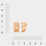 Серьги женские без вставок из розового золота 585 пробы (арт. 024782-1000)