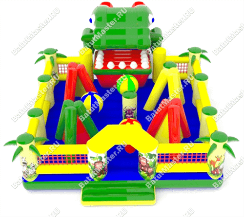 Надувной батут "Лагерь в джунглях"