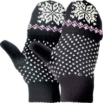 Перчатки-варежки W Igloos (чёрн/узор)