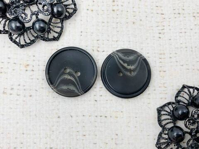 Пуговицы, d 2,5 см, чёрный
