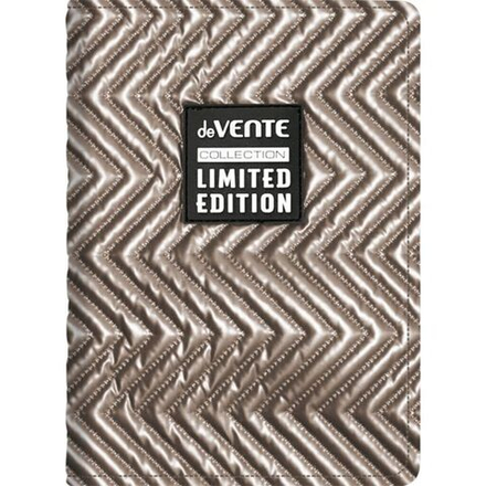 Ежедневник недат. А5 deVENTE Tailor 320стр., светло-золотой, тв.обложка, кожзам, аппликация