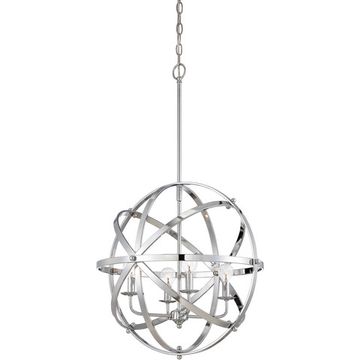replica light Dias 4 Light 20 inch Chrome Orb Pendant Ceiling Light, Orb