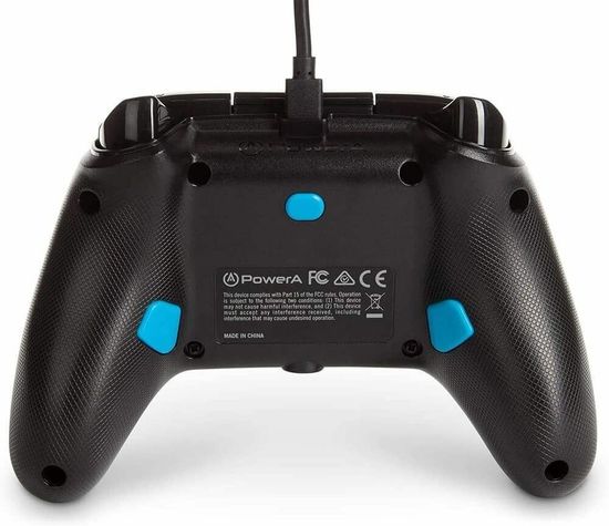 Геймпад проводной PowerA "Black" (Черный) Enhanced Blue Hint Wired Controller for Xbox Series X/S (1518817-02) (Xbox One/Series X/S/PC)