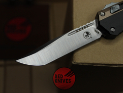 Нож Microtech 184-10 GLYKON BR Tanto T/E - коричневые вставки, клинок сатин танто