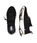 Кожаные кроссовки blaze monogram kc knit mix Karl Lagerfeld - черный(KL52440)