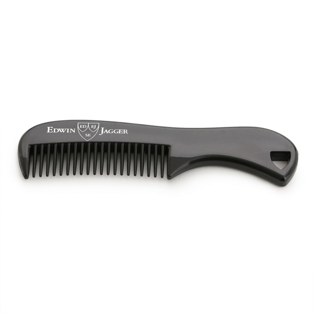Расческа для бороды и усов черная Edwin Jagger Black Beard & Moustache Comb