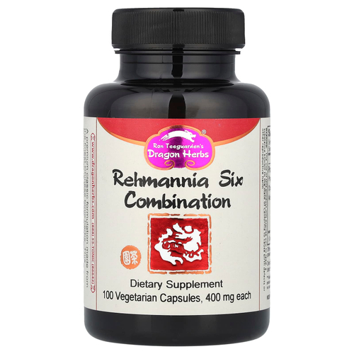 Dragon Herbs, ремания Six Combination, 100 вегетарианских капсул