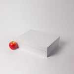 Коробка крышка-дно 35х10х25, белый, меловка, матовая ламинация