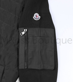Мужская комбинированная куртка Moncler (Монклер) из нейлона и смесовой шерсти