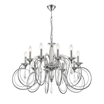 Люстра подвесная 10*E14 8032/10 хром Сlassi Laoka Lumion