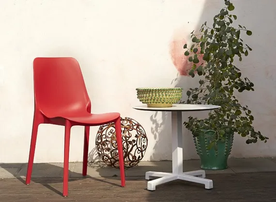 Стул пластиковый Ginevra, красный