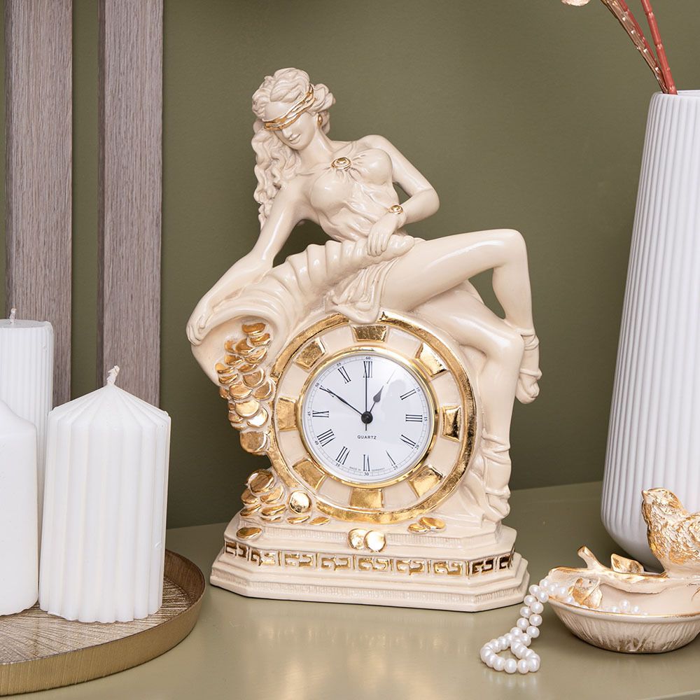 Часы настольные Колесо Фортуны Айвори