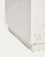 Журнальный столик Sorein из белого мрамора 50 x 50 см