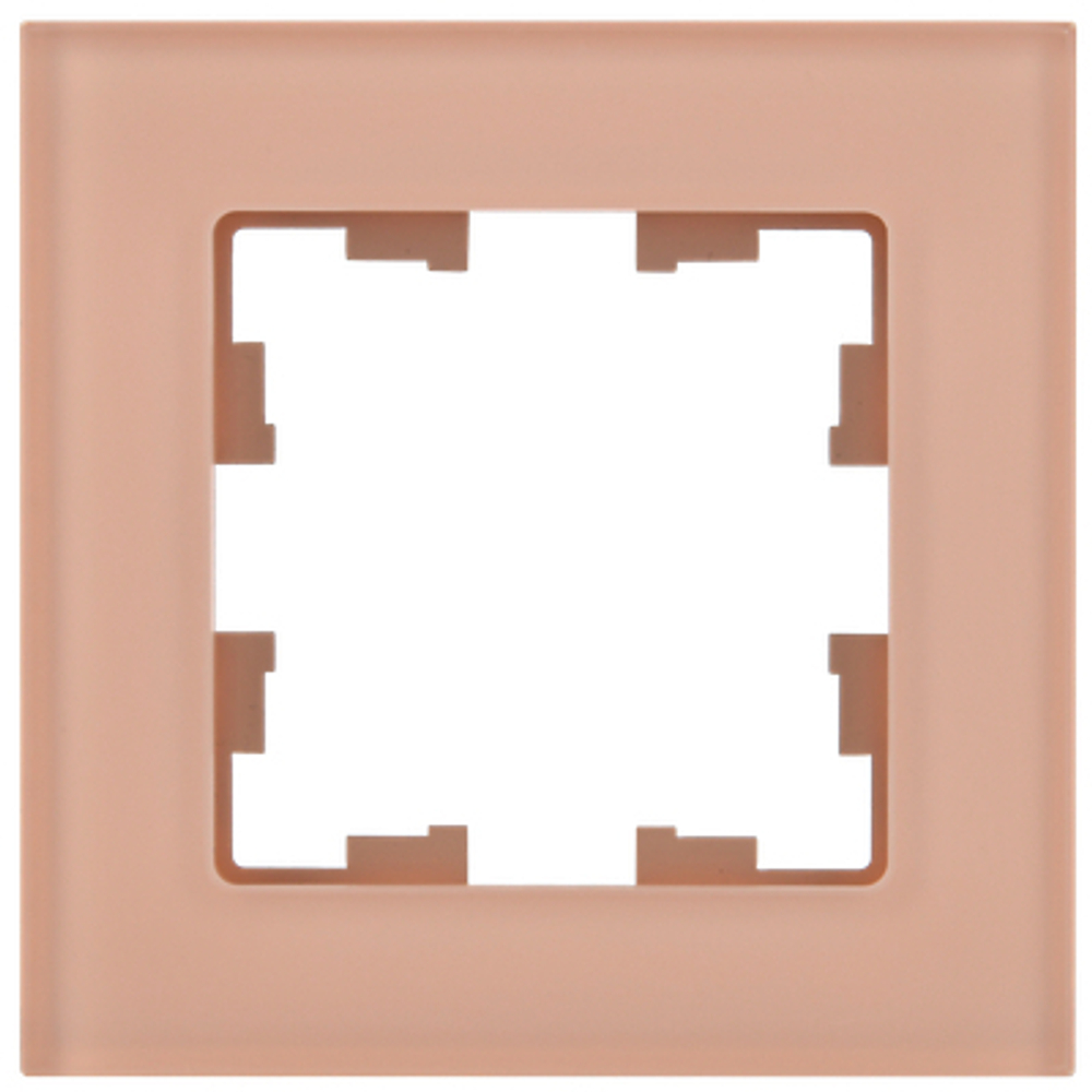 BRITE Рамка 1-местная РУ-1-2-БрП стекло персиковый матовый IEK