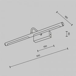 Подсветка для картины Maytoni Twinkle MIR266WL-L12BS3K
