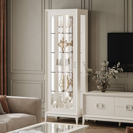 МОДЕНА Шкаф-витрина 1-дв. (ДУБ САТИН)