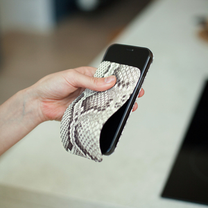 Чехол кожаный для iPhone 12 Mini серого цвета