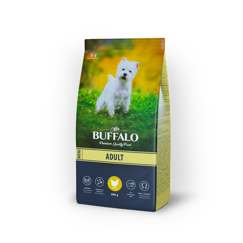 Сухой корм Mr. Buffalo Adult Mini для взрослых собак мелких пород, курица, 800 г