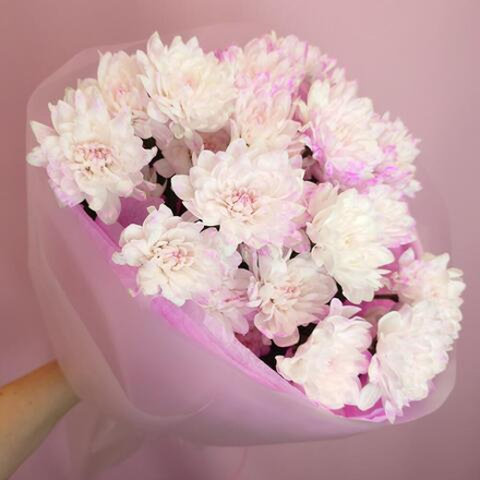 Букет из 3 розовых кустовых хризантем