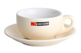 Чашка с блюдцем Barista (Бариста) 220 мл, бежевая, P.L. Proff Cuisine