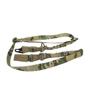 Двухточечный ремень на оружие с карабином и амортизатором (мультикам)
