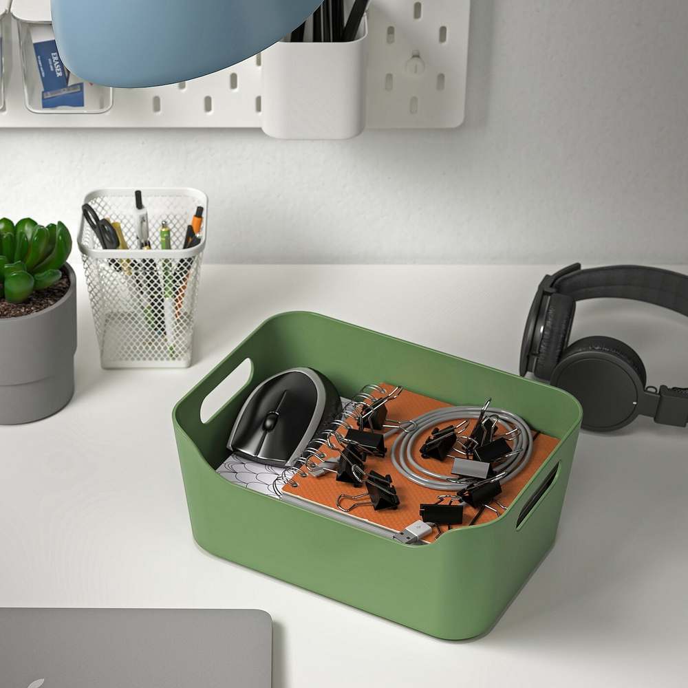 IKEA UPPDATERA  (ИКЕА УППДАТЕРА)  -  Контейнер, зеленый, 24x17 см
