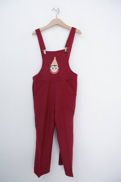 Полукомбинезон с рисунком клоуна на 4 года