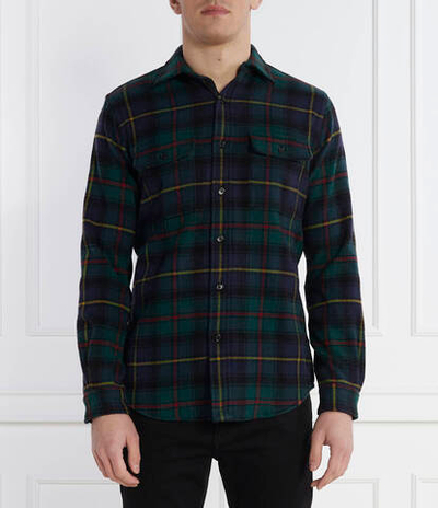 Хлопковая рубашка POLO RALPH LAUREN - темно-синий(710881792)